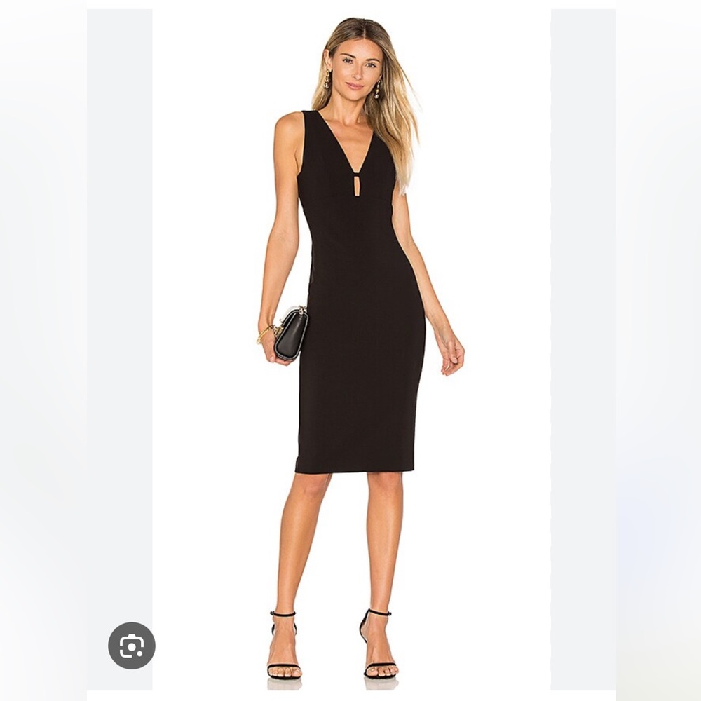 Likely Albury Dress - Black Midi Cutouts - size 8